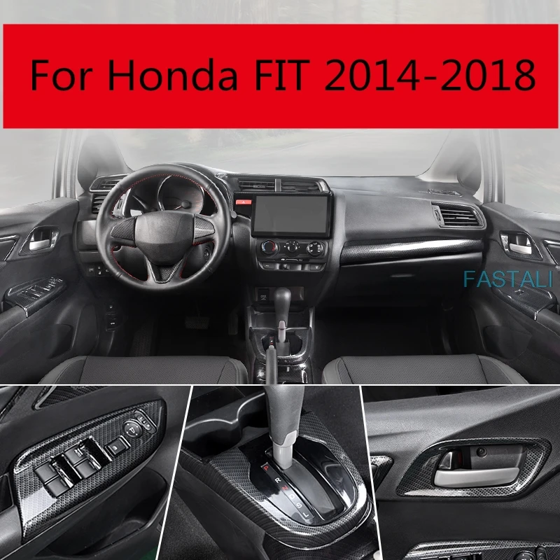 Комплект из углеродного волокна для Honda FIT JAZZ 2014 19 аксессуары украшения интерьера