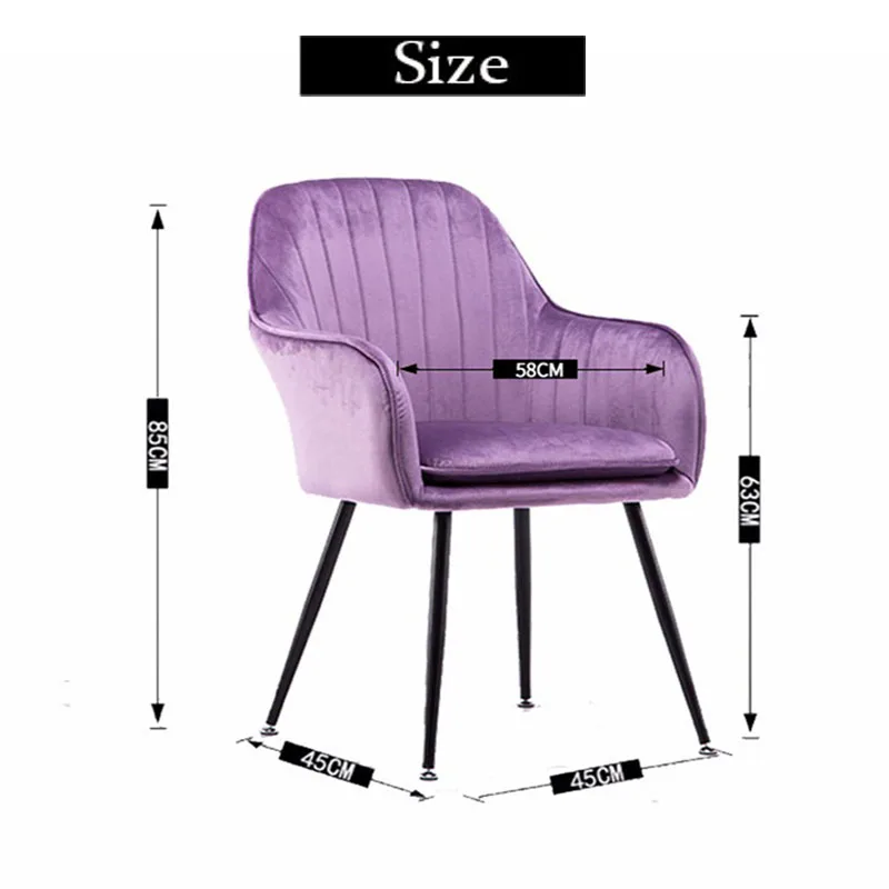 Скандинавские роскошные стулья для столовой оранжевые Современные тканевые Silla