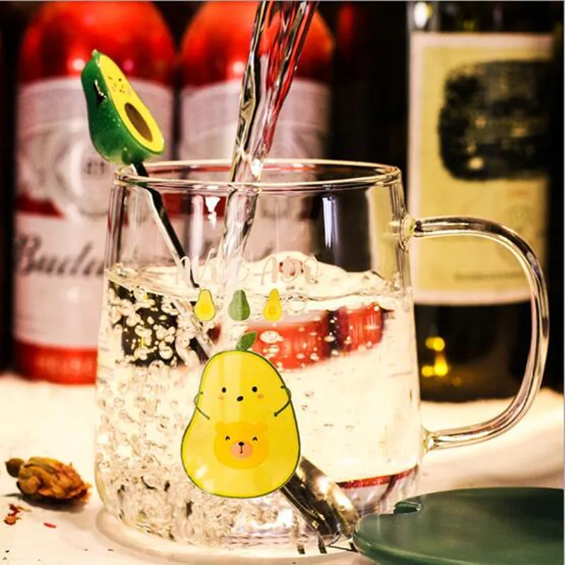 

450 ml Funny Milk Coffee Mug Water Glass Mug Cup Tea Cup Home Office Cup For Fruit Juice With spoon Cup Set Mugs Coffee Cups