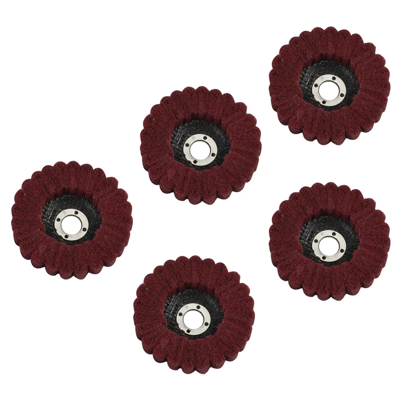 

5PCS Vertical Scouring Pad Wheel, Flying Wing Sandwich Grinding Wheel, Industrial Grinding Disc, Grinding Disc
