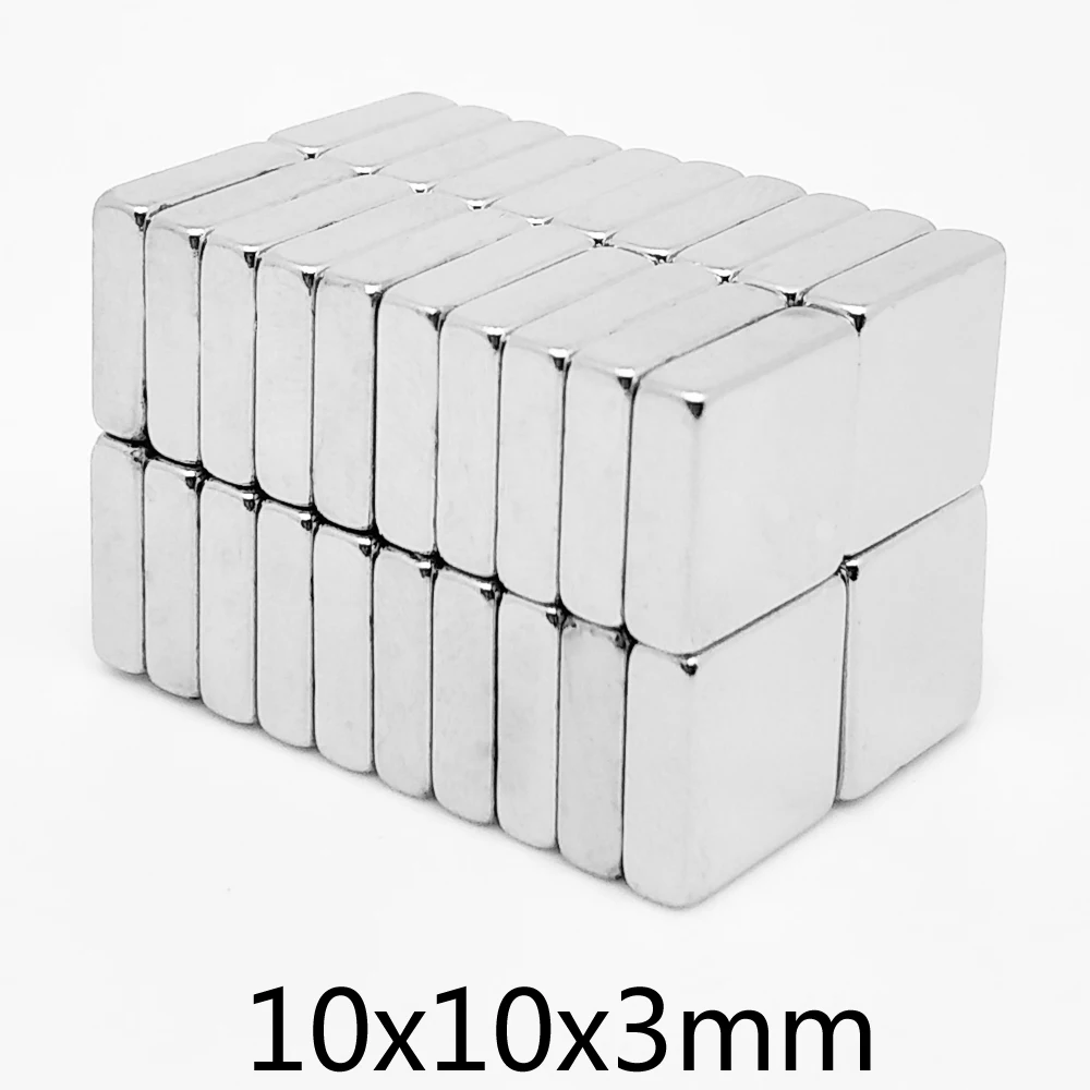 

10/20/50/100/150/200PCS 10x10x3 Square Strong Powerful Magnets 10x10x3mm Sheet Rare Earth Neodymium Magnet N35 10*10*3 mm