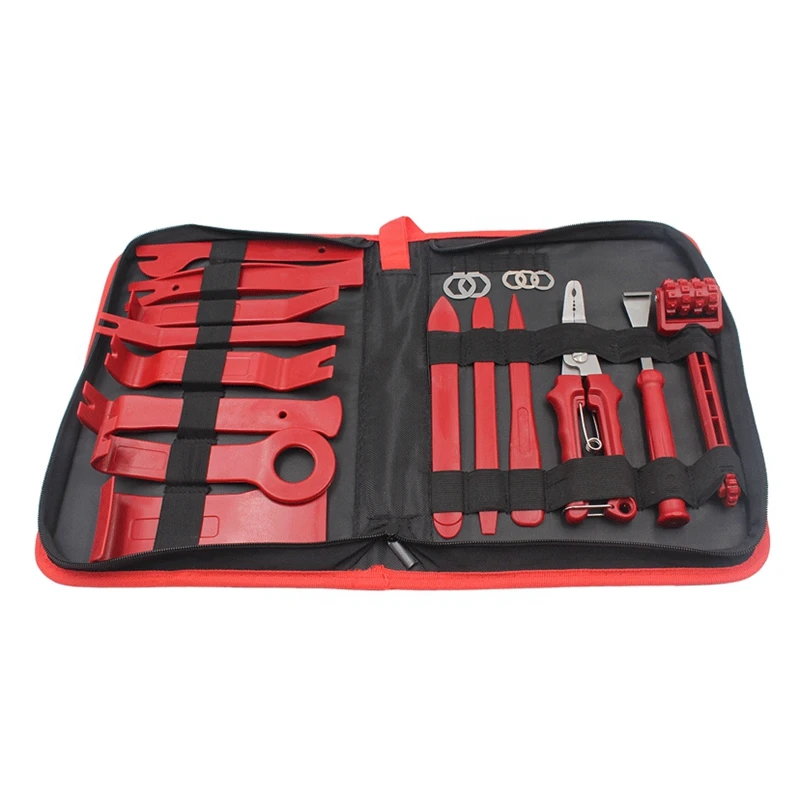 

19 Pcs Car Panel Removal Tools Kit - Trim Removal Tool Set Plastic Fastener Remover Installer Pry Tool with Storage Bag