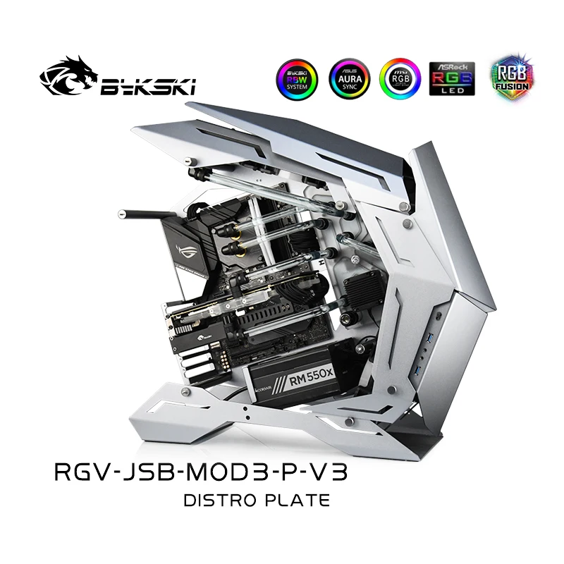 Чехол BYKSKI JONSBO MOD 3 чехол для компьютера с излучением водопада бак воды RGB