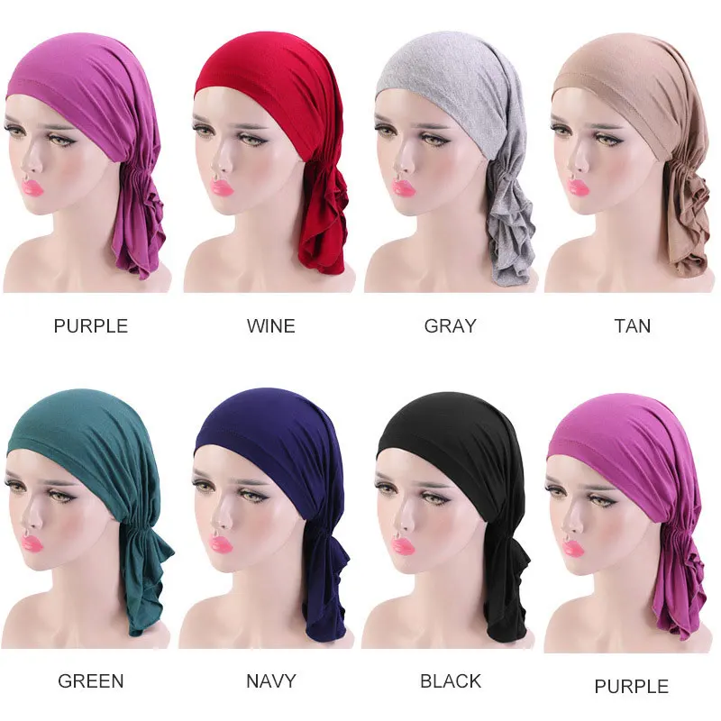 2020 Мягкие Модальные внутренние шапочки под хиджаб мусульманский эластичный