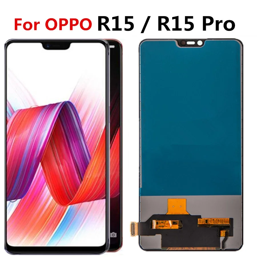 AMOLED For OPPO R15 R15 PRO LCD Display Touch Screen Digitizer Assembly Replacement Panel Glass For OPPO R15 R15PRO