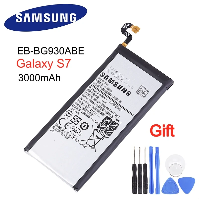 Оригинальный аккумулятор для Samsung Galaxy S7 G930 G930F G930FD G930W8 3000 мАч мобильный телефон