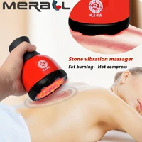 far infrared stone gua sha massage dredging meridian fat burning muscle relax body skin care neck face back vibration massager