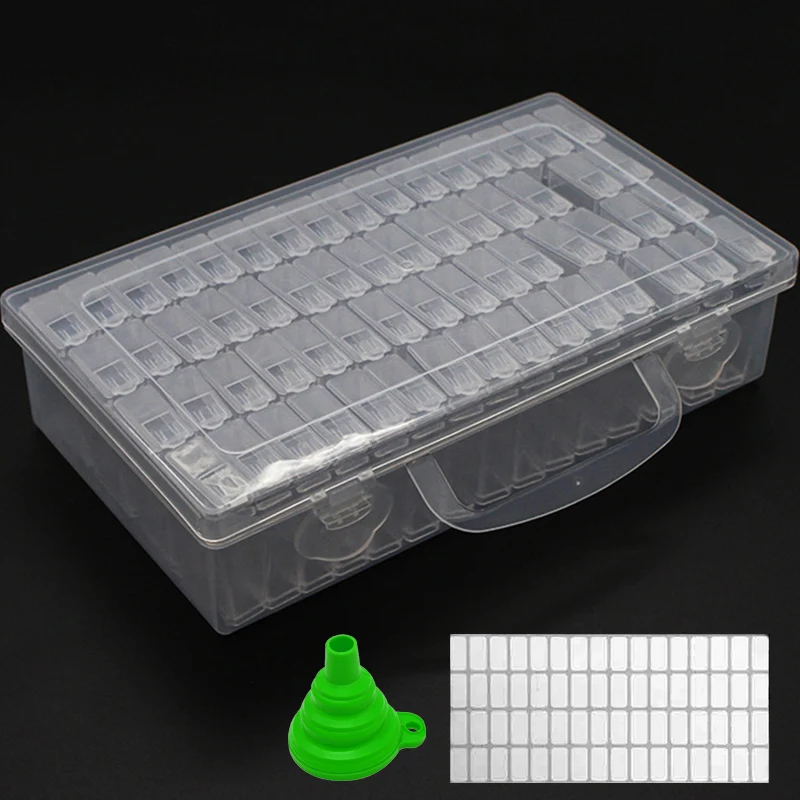 

256 64 28 cells Dismountable storage diamond painting Accessories Diamond Embroidery Cases Stone Boxes Organizer Beads Container