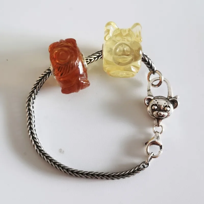 Женские винтажные шармы-замки из серебра 925 пробы с карабином | Украшения и