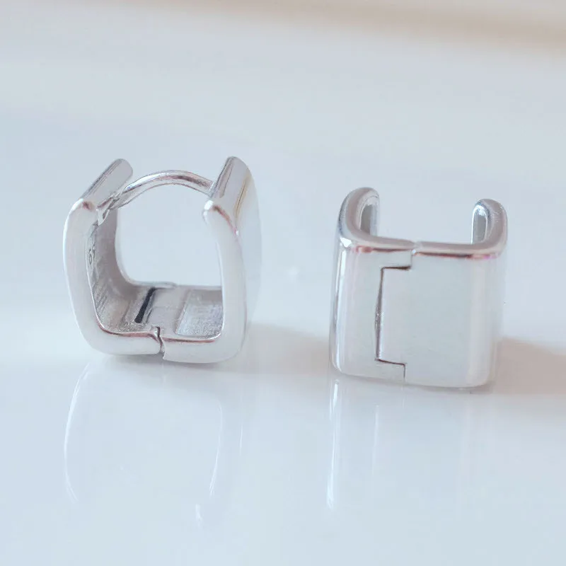 

1Pair s925 Silver Square korean earings earrings trendy 2020 earrings for men