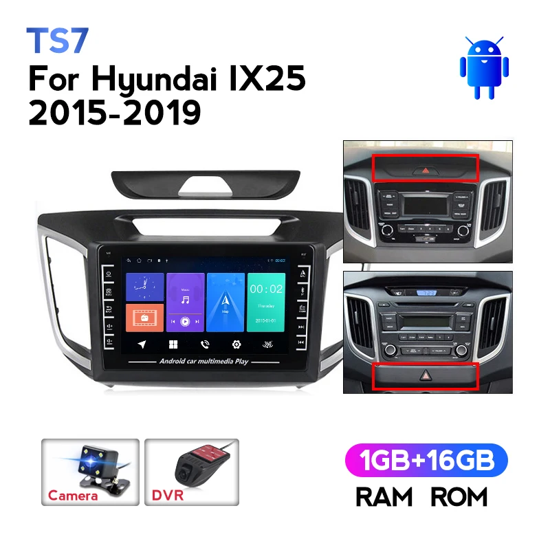 

Автомобильный радиоприемник 1280X72 0 IPS AHD HD Android мультимедийная навигация для Hyundai Creta IX25 2015 2016 2017 2018 2019 2DIN без DVD