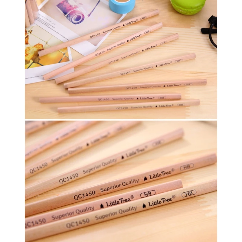 

50pcs Eco-friendly Natural Wood HB Pencil Non-toxic Drawing Writing Art Pencils Stationery Office School Supplies H9EB