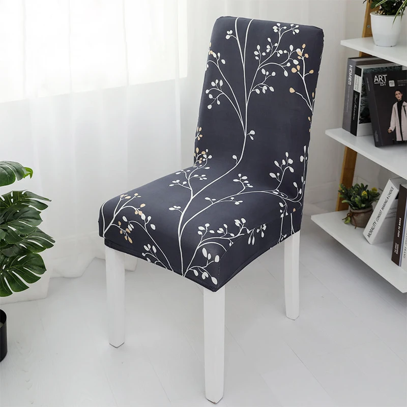 Эластичный чехол для стульев с спинками прочный спандекс кухонных обеденных