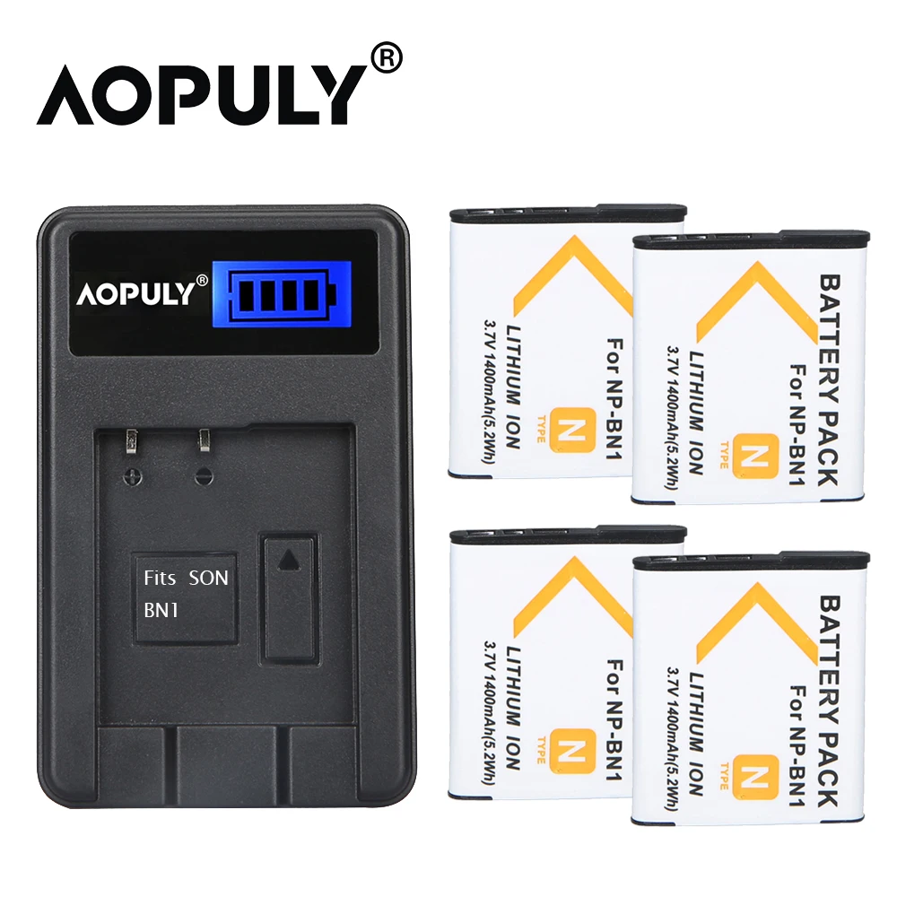 1400 мА/ч, NP-BN1 Батарея NP BN1Batteries для SONY DSC TX9 T99 WX5 TX7 TX5 W390 W380 W350 W320 W360 QX100 W370 W730 W150 DSC-TX5G - Цвет: LCD1 n 4 battery