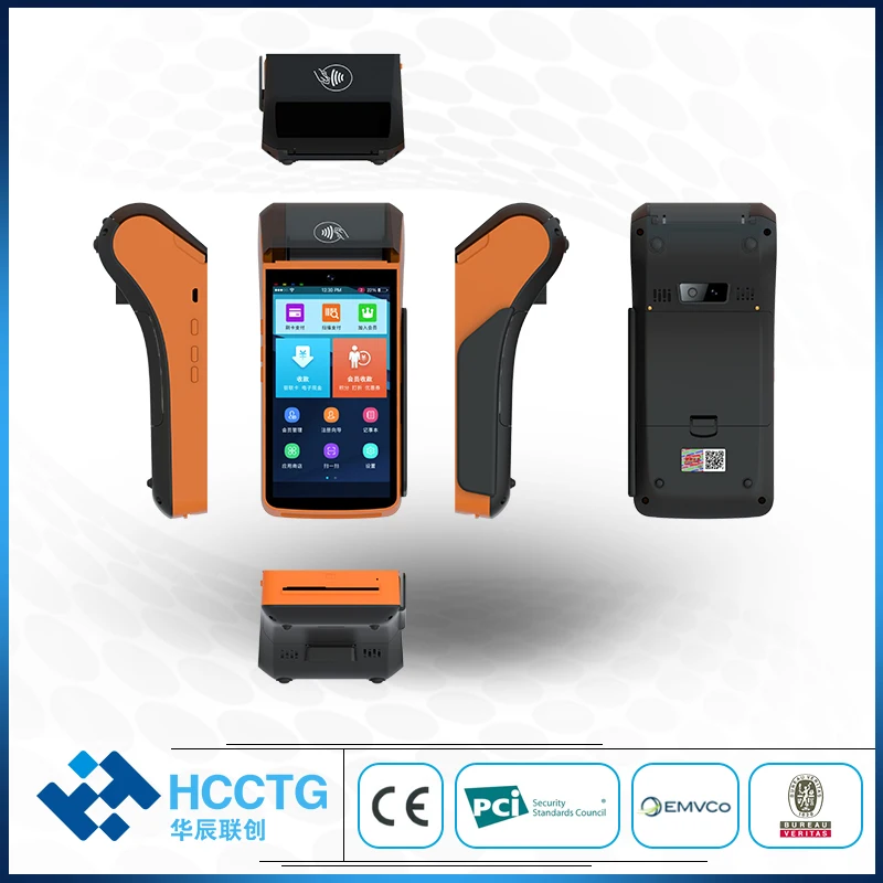 Мобильный 4G Android emv PCI Paypass сертифицированный платежный POS терминал с 58 мм
