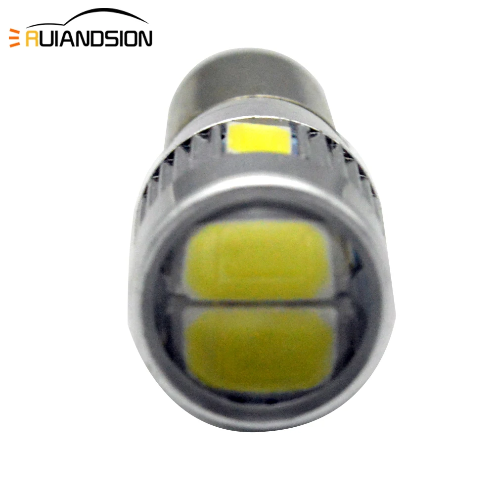2/4 шт./пакет белый BA9S BAX9s H6W BAY9S H21W 6 SMD СВЕТОДИОДНЫЙ 433 434 объектив проектора Canbus лампы Индикатор обратной стороне светильник ошибок