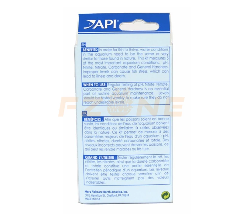 25 шт. API 5 в 1 тест-полоски для аквариума-тест s PH, NO2, NO3, KH, GH(25 тест-полоски
