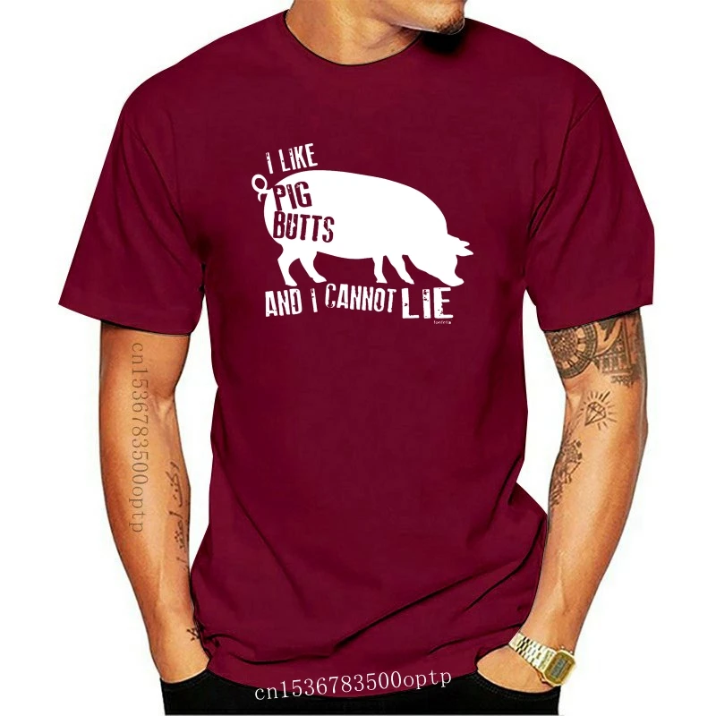 Мужская футболка I Like Pig Butts And I't Lie Стильная летняя на день рождения с беконом Foodie