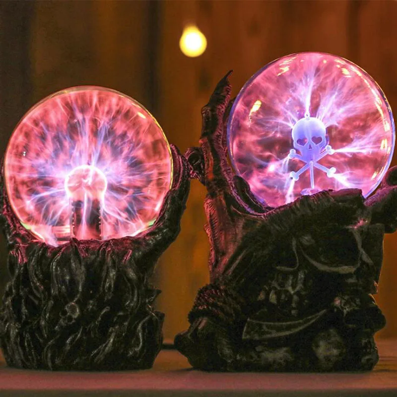 

Creative gift skull hand ion static magic ball touch lightning ball electronic induction ion ball luminous ornaments