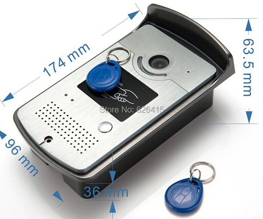 וידאו אינטרקום דלת טלפון מערכת 1 RFID כרטיס קורא HD פעמון מצלמה במלאי סיטונאי