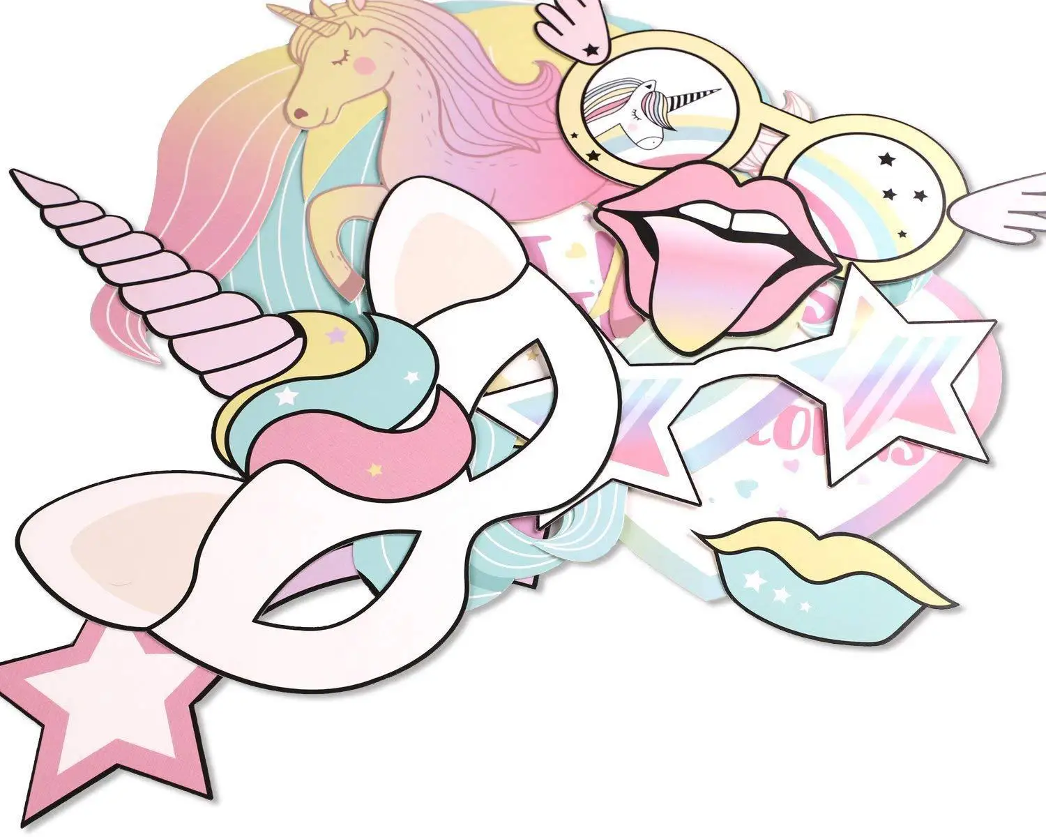 29 шт. реквизит для Фотокабины в виде единорога |