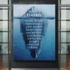 Мотивирующая Картина на холсте ледяная Гора успех Цитата современные постеры и принты в скандинавском стиле настенные картины для украшения дома