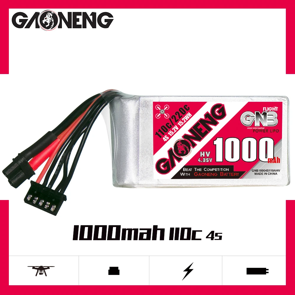 Gaoneng GNB 4S HV 15.2V 1000mAh 110C LiPo XT60