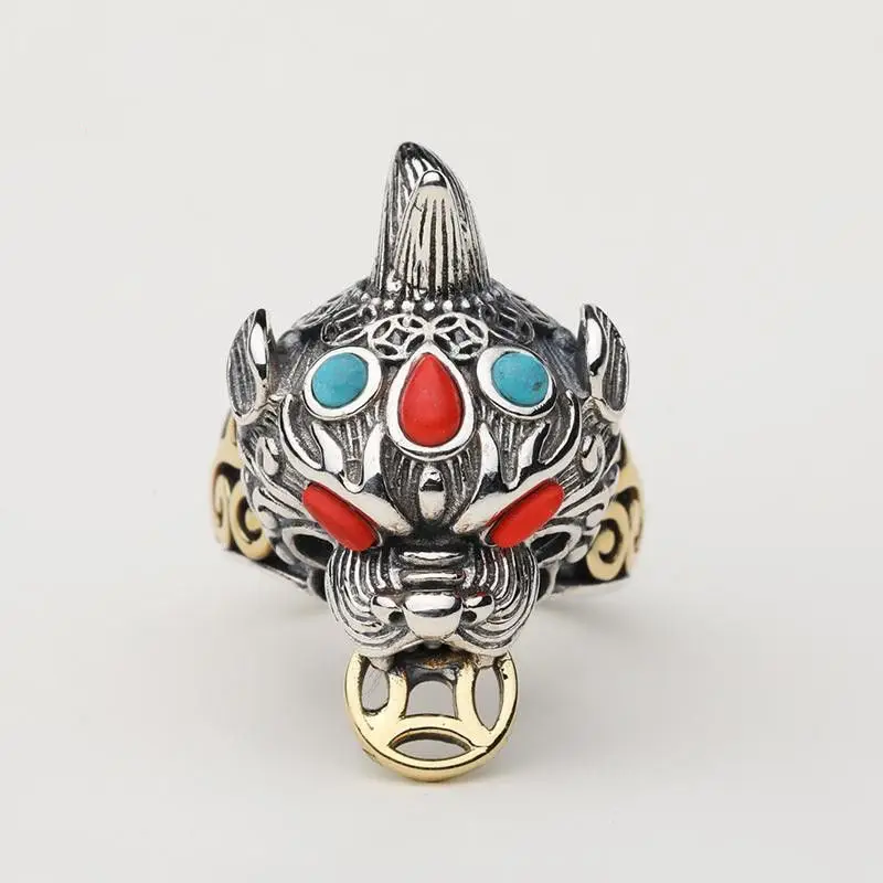 

Мужское Открытое кольцо в ретро стиле, изящное Оригинальное кольцо в виде зверя, ювелирные аксессуары, 2021
