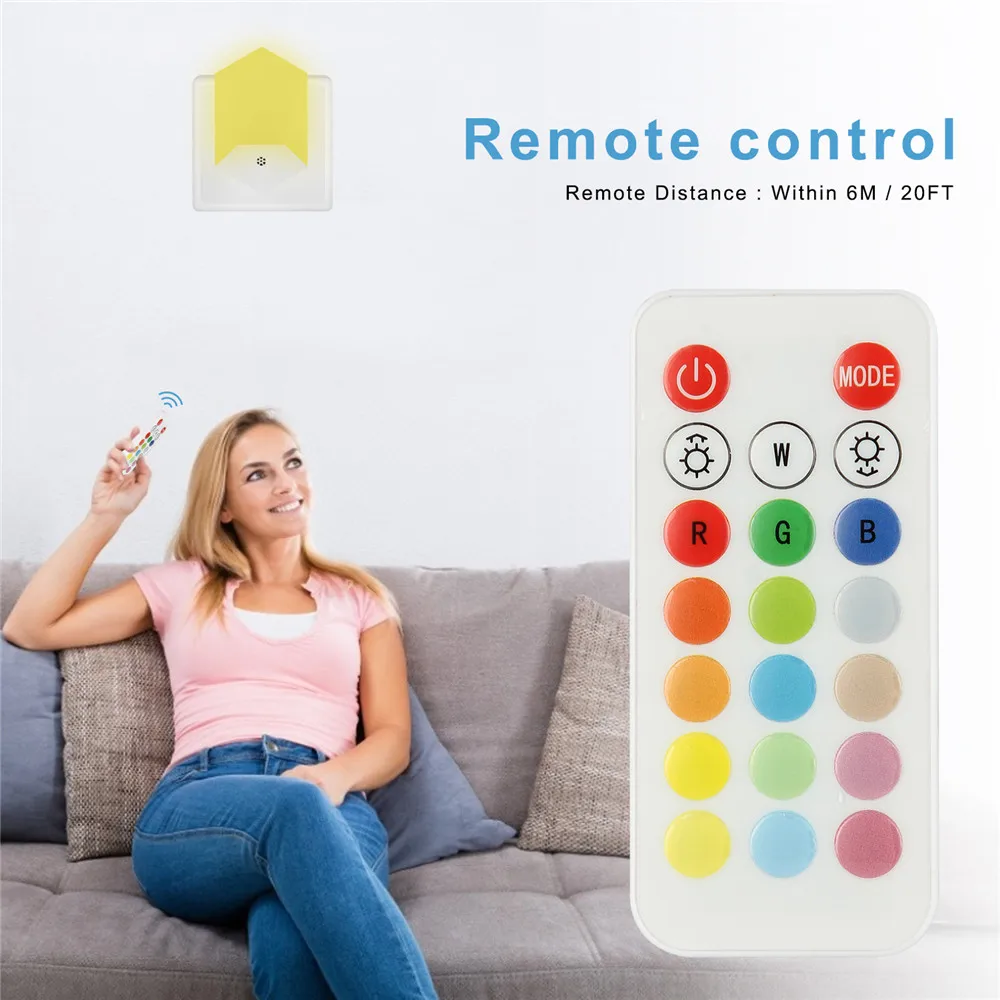 Волшебный светодиодный Светильник ночник 100 240 В RGB 16 цветов Яркий Диммируемый