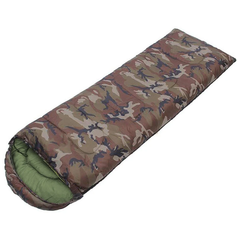 Camouflage Распродажа, высококачественный хлопковый спальный мешок для кемпинга, 15~ 5 градусов, в виде конверта, армейские или военные или камуфляжные спальные мешки - Цвет: Camouflage