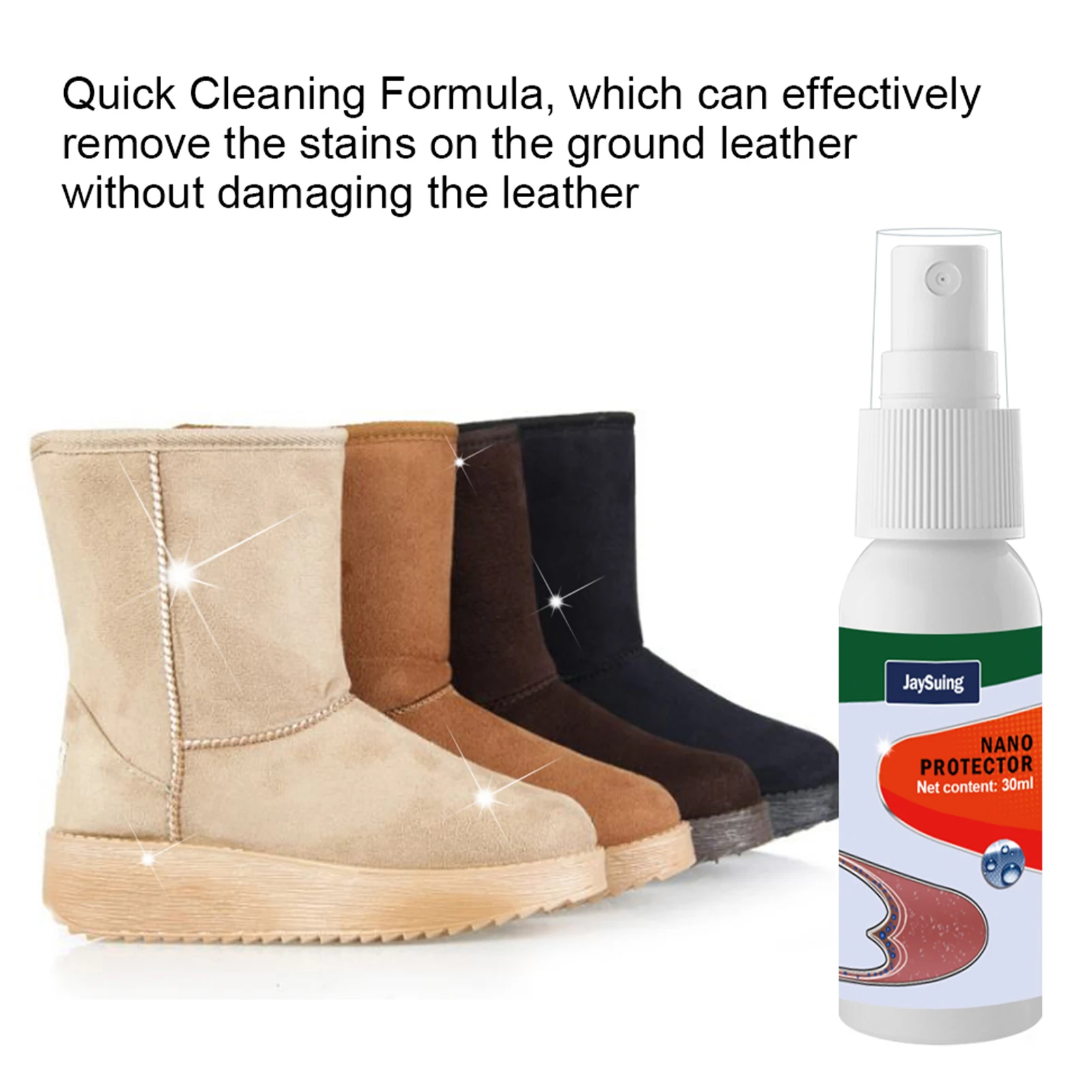 2 шт. фетровый спрей для удаления пятен на обуви 30 мл|Универсальные чистящие