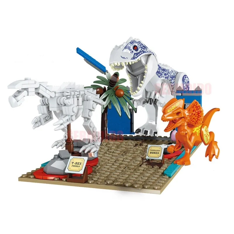

2021 New 438pcs Ideas Jurassic Dinosaur World Fossil T-rex Set Explore The Building Blocks Bricks Toys Kids Gifts