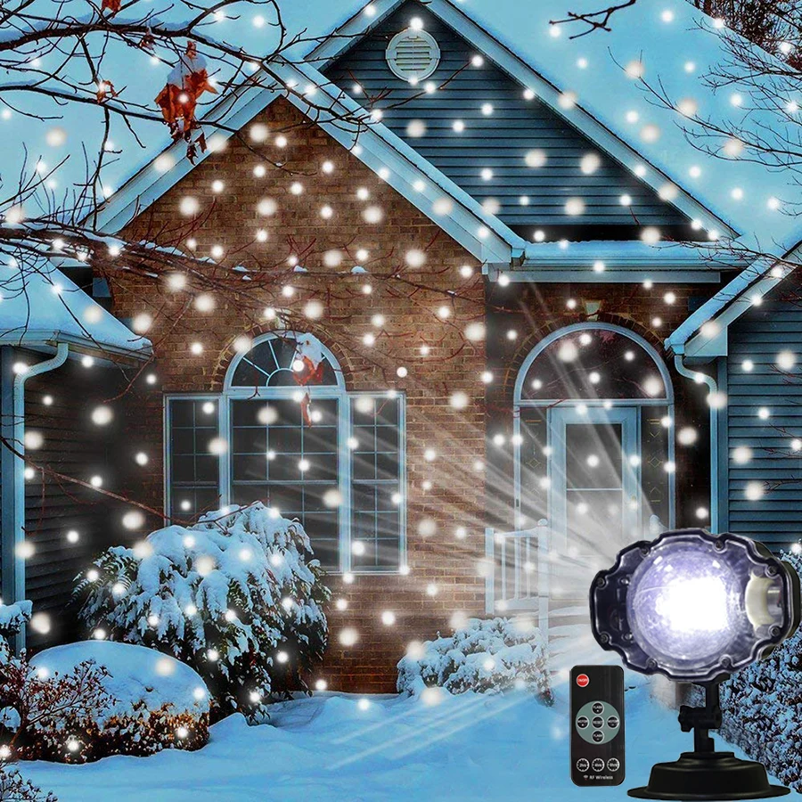 BEIAIDI Outdoor Christmas Snowfall Laser Projector Light Moving Holiday Lamp Led Stage For Garden Patio | Лампы и освещение