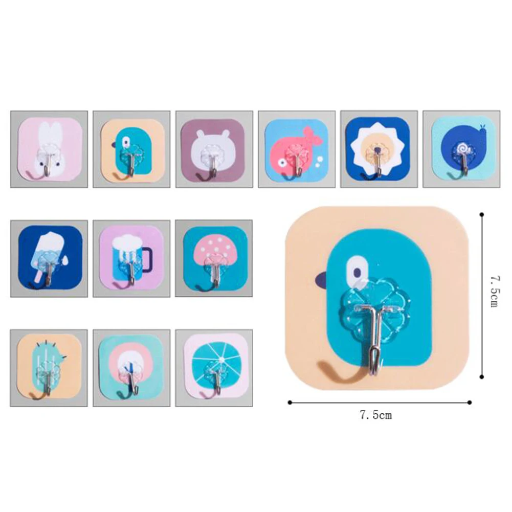 

10Pcs Punch Free Traceless Self Adhesive Wall Hook Hat Wire Earphone Organizer Multi-Purpose Hooks