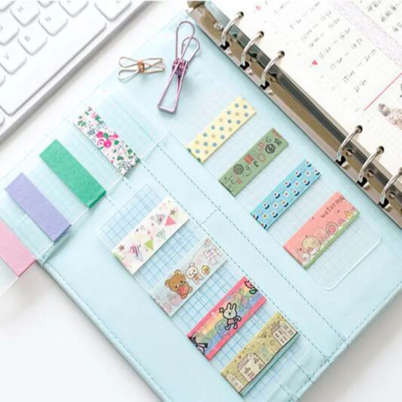 10 шт./лот прозрачный распределитель ленты Васи Органайзер ПВХ Закладка Kawaii