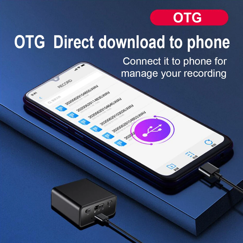 Digital Voice Recorder With Sound Activate VOR Function Big Battery Recording 185 Hours Advanced Settings By TXT File MP3 Player