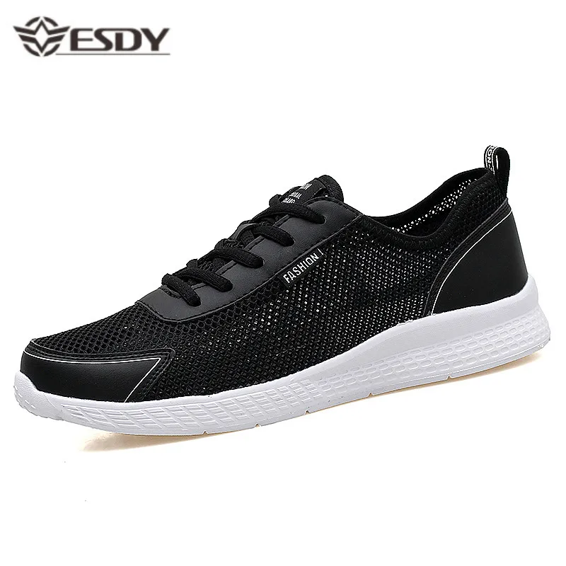 Summer Men Mesh Shoes Casual Men's Lightweight Breathable Sports Flat for Fashion Sneakers Big Plus Size 38-48 |