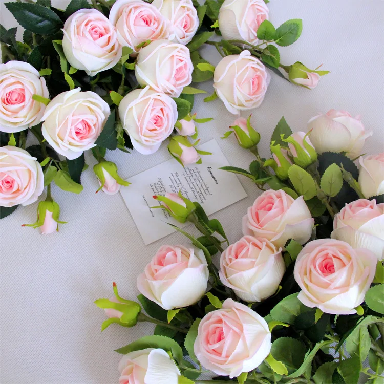 

Artificial Flower Rose Three Head Rose Artificial Flower Home Decoration Bouquet Simulated Flower Wedding Table Shooting Props