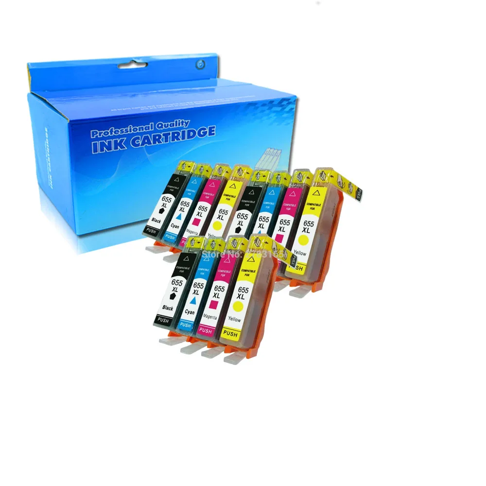 12 шт./упаковка картриджи для принтера hp Deskjet ink Advantage 655 3525 4615 4625 5525 6520|ink cartridge|printers