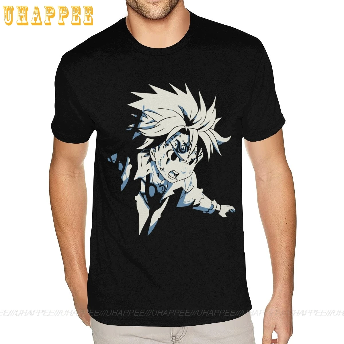 Футболки большого размера The Seven Deadly Sins Captain Meliodas Хлопковая мужская S 6XL черная