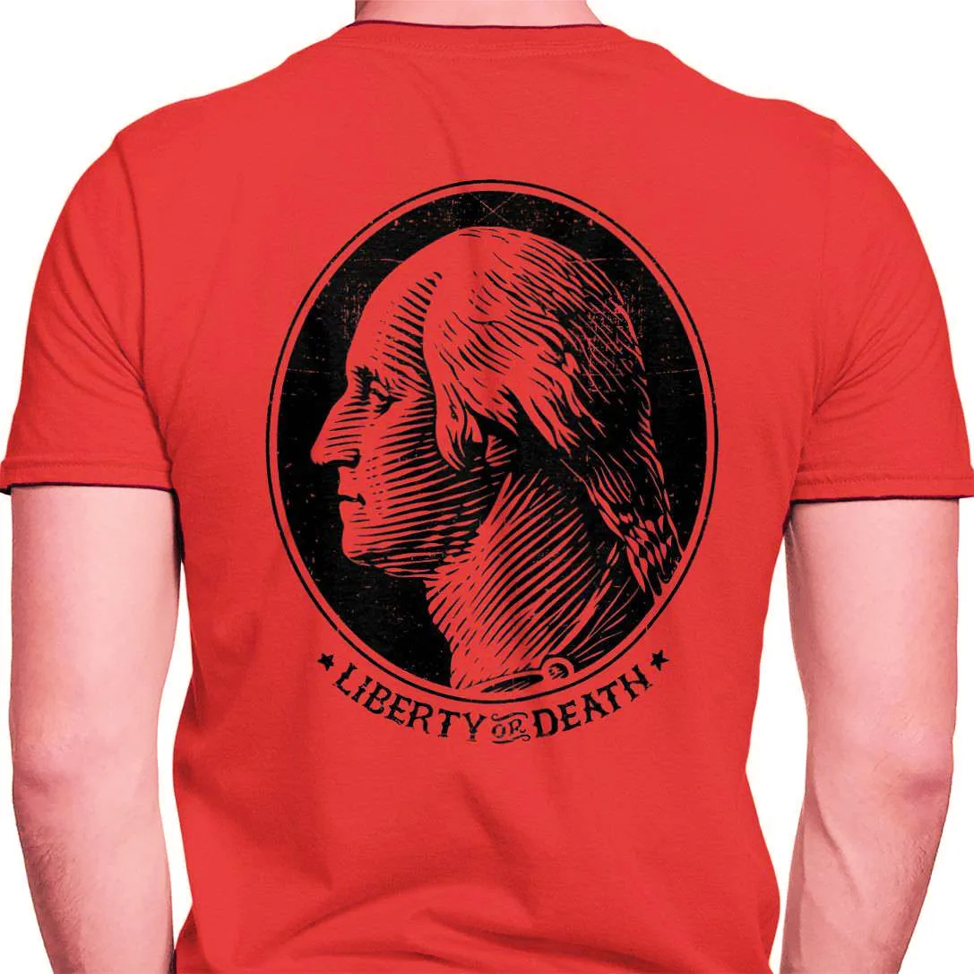 

Liberty or Death. George Washington Portrait T-Shirt. Summer Cotton Short Sleeve O-Neck Men's T Shirt New S-3XL