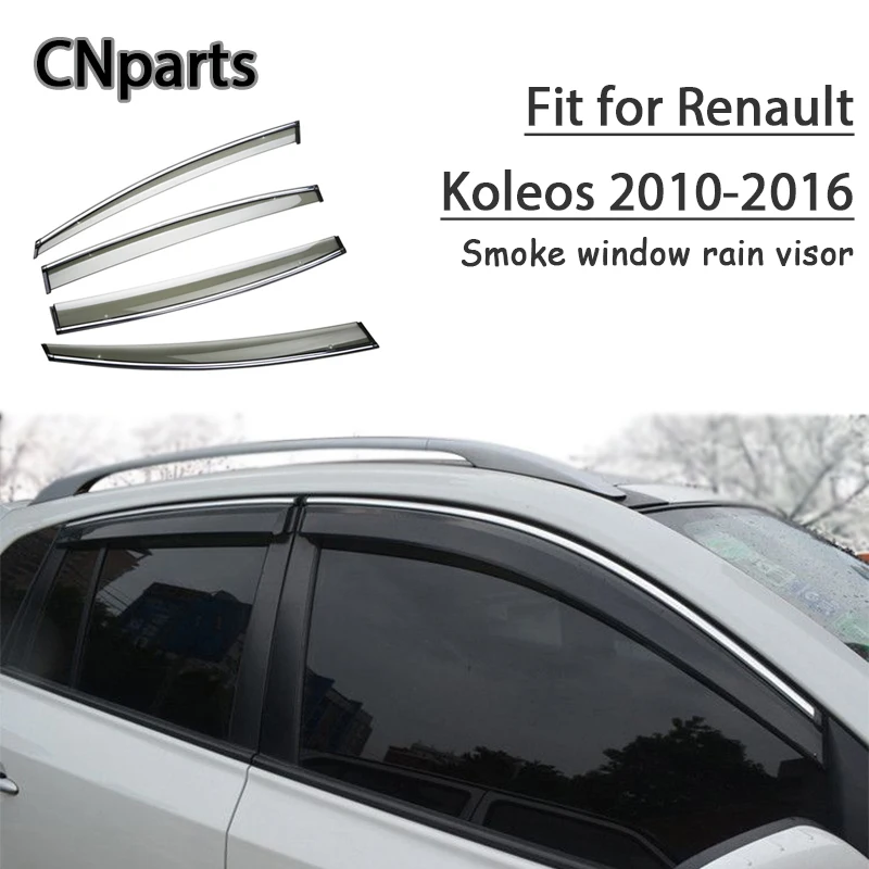 

Auto Parts 4pcs ABS For Renault Koleos 2010-2016 Car Smoke Window Sun Visor Keep Fresh Air convection Accessories