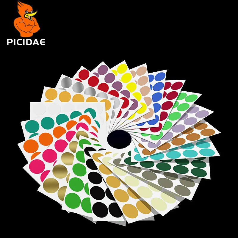 Водонепроницаемая наклейка с цветными точками Самоклеящаяся бумага для