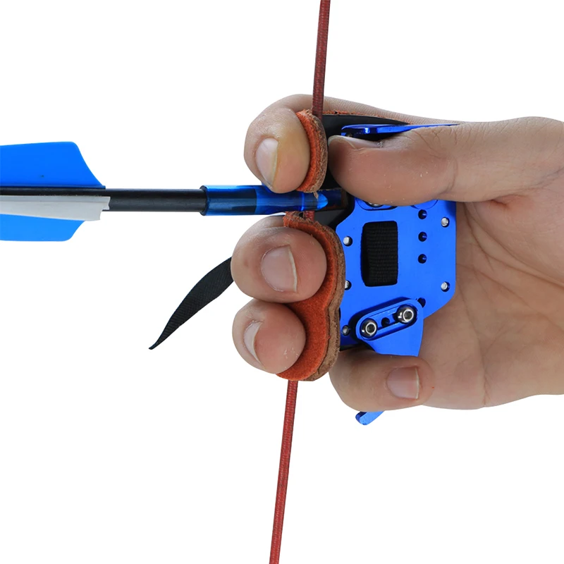 1PC Toparchery New Imitation Cowhide Archer Finger Guard Blue/Black/Red Protect Shooting Archery Hunting Accessories | Спорт и