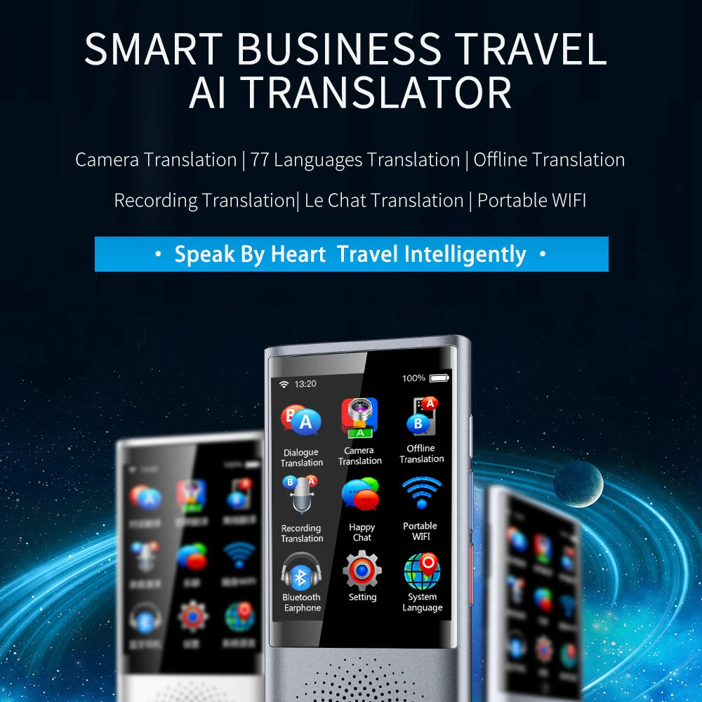 Boeleo global smart AI переводчик голоса мгновенный портативный vidro bateria несколько языков multilingue de voyage de voz одновременно