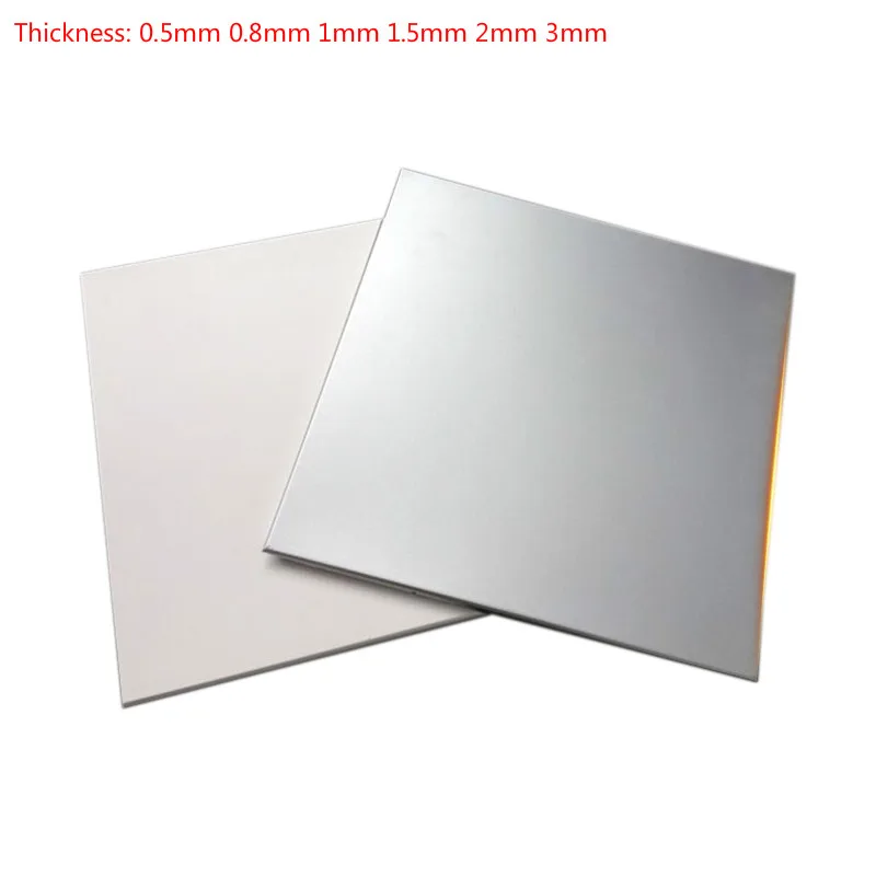 

1pcs 304 Stainless Steel square plate Polished Plate Sheet Thick thin thickness 1mm 1.5mm 2mm 3mm 0.8mm 0.5mm
