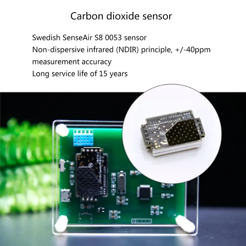 

Car Home Digital CO2 Meter Carbon Dioxide Detector Air Tester Monitor Indoor/Outdoor CO2 Temperature Humidity Gas Analyzer
