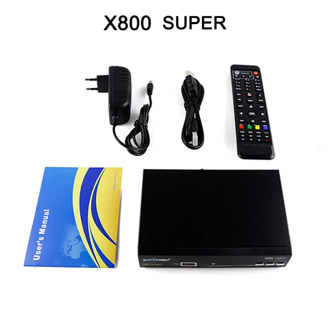 SATXTREM X800 Super dvb s2 спутниковый ресивер cccam испанско-португальский 8 Клайн для 1 года Европа рецептор MPEG4 HD приставка для цифрового тв с wifi MT7601 - Цвет: only box