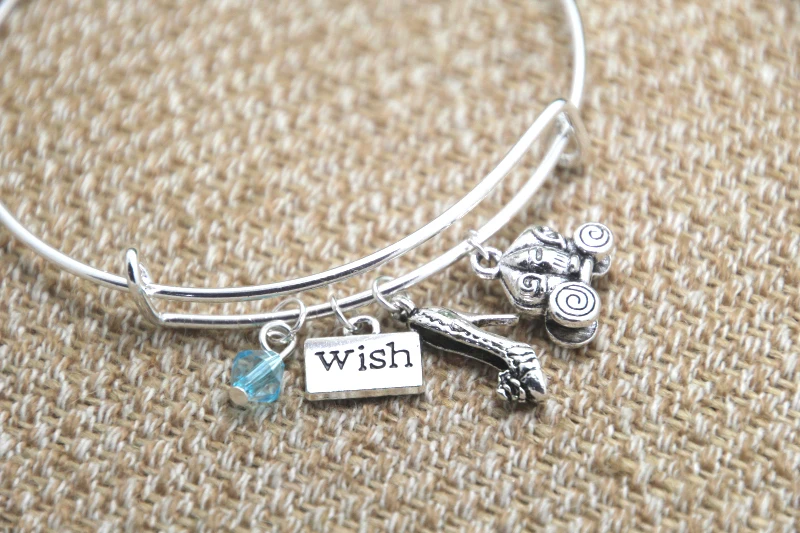 

12 шт. по мотивам Золушки браслет желаний "стекло" тапочки с изображением кареты из тыквы Шарм Браслет