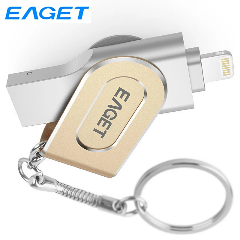 Eaget Lightning®Флэш-накопитель 128 ГБ 64 Apple®Сертифицированная флеш-карта MFI карта памяти